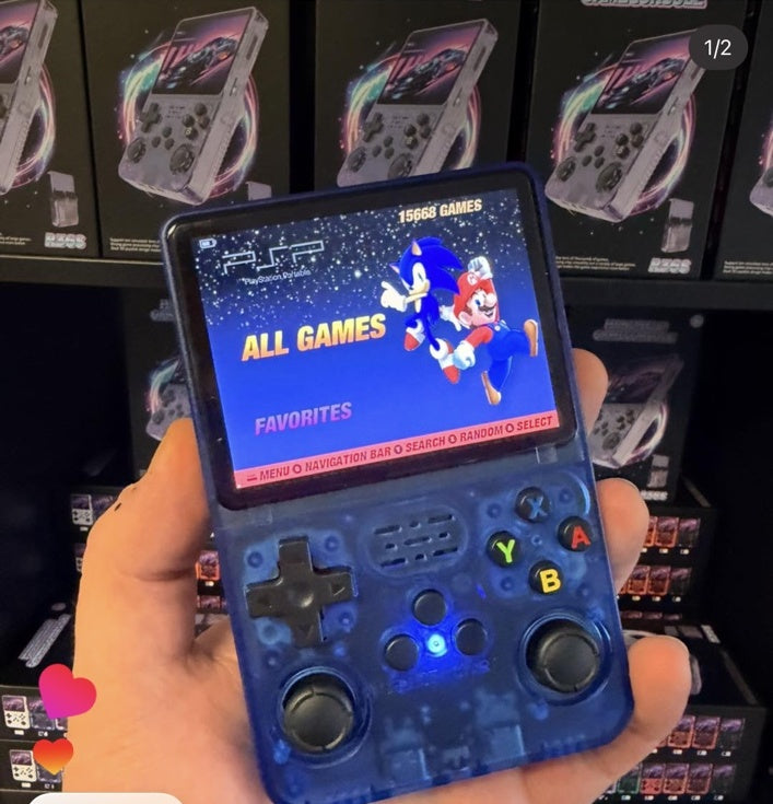 Blue Elevated Gaming Retro Handheld